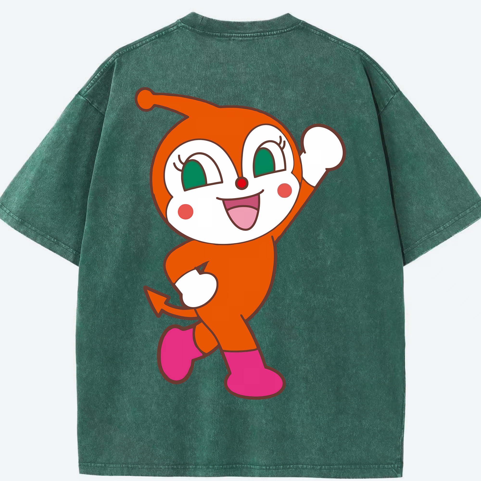 （画像用） アンパンマン Anpanman 綿100% ヴィンテージ風 半袖Tシャツ（背面プリント）